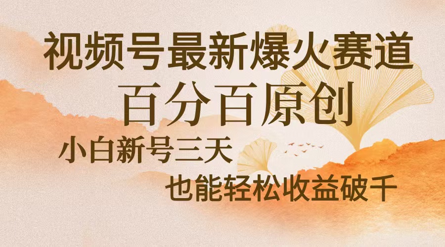 频号最新爆火赛道，中老年粉深信不疑，百分百原创，新号三天收益轻松破千